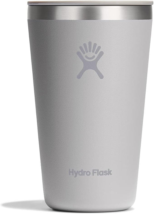 Hydro Flask All Around Tumbler Press-In Lid, Insulated Travel Mug, Stainless Steel Coffee Cup 16 Oz Tonal Birch Gray by Unknown