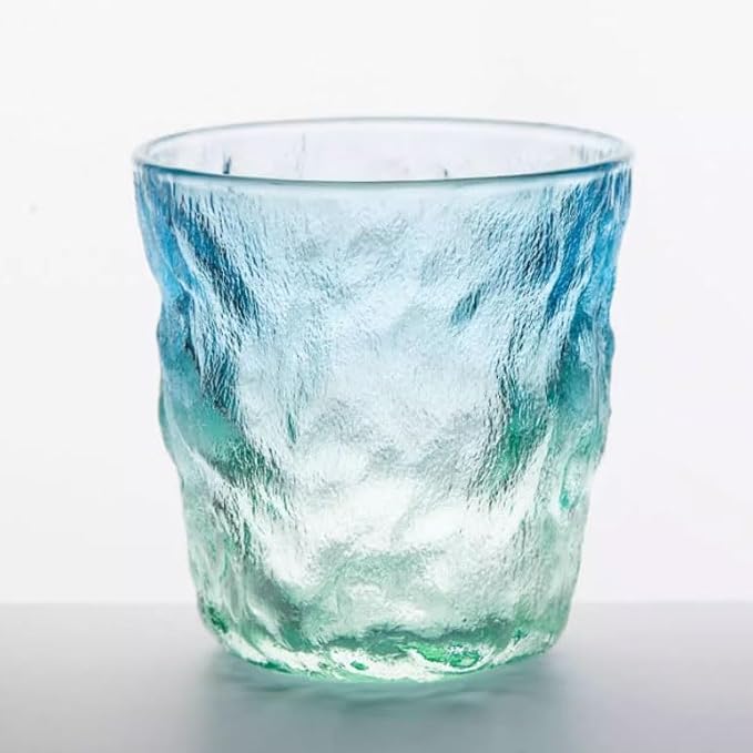 drinking glassware Glacier Pattern Drinking Glasses, Gradient Glass Tumbler - Image 3