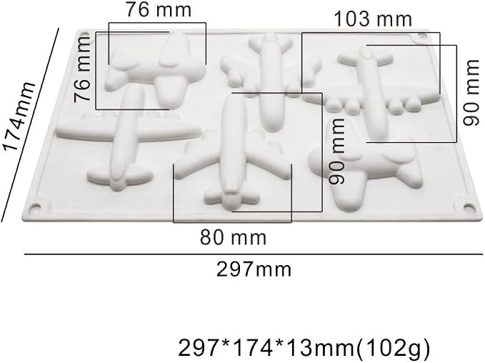 Silicone Mold for Cake DIY Baking Chocolate Eco-Friendly Cake Mold Candy Chocolate Cake Mould Baking DIY Kitchen Accessiories (Aircraft P_11.88 X6.96 X0.52 inch) - Image 2