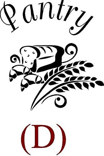 CreativeSignsnDesigns [Creative Signs N Designs, CreativeSignsNDesigns] Pantry Door Design Decals D Dark Brown by CreativeSignsnDesigns