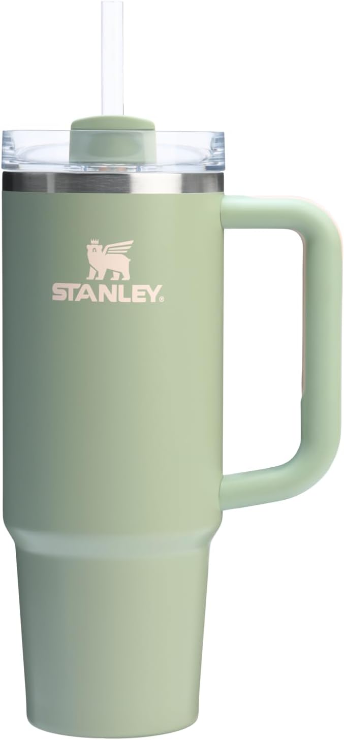 STANLEY Quencher H2.0 Flow State Tumbler, 30 oz, Lichen | Handle and Straw | 3-Position Lid | Cup Holder Compatible for Travel | Insulated Stainless Steel Cup | BPA-Free by Unknown