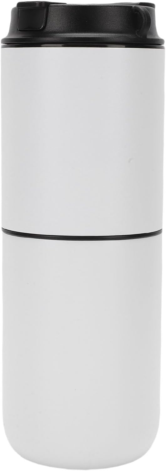 Keenso Electric Coffee Maker with Mill Portable Rechargeable 350ML Coffee Machine for Camping Office Travel (White) by Keenso