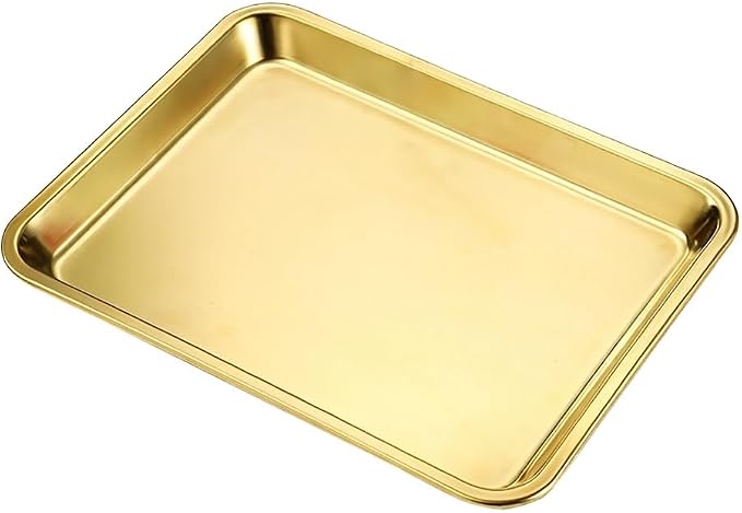 6 Pcs Stainless Steel Baking Sheet Set, Durable Cookie Tray Oven Pan for Easy Clean & Dishwasher Safe Roasting, Perfect for Kitchen Baking (58x42x2cm) by Unknown