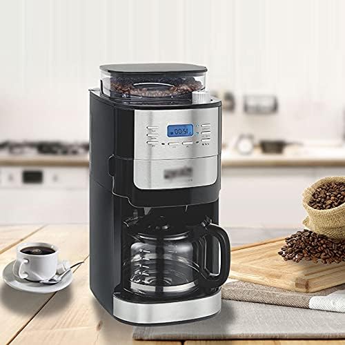 Electric Drip Coffee Machine, Full-Automatic Grinding, 24-Hour Programmable Start, Integrated Brewing System for Fresh Coffee Anytime - Image 2