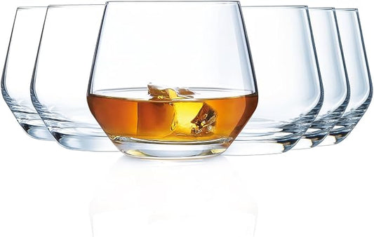 Chef & Sommelier - Lima Collection - Low Shape Mug 35cl - Shine, Transparency and High Resistance - Reinforced Packaging Suitable for Online Sales | Crystal Lead-Free Juice Soda Whiskey Tumbler, Dishwasher Safe, Ideal for Everyday Use and Bar by Chef+%26+Sommelier