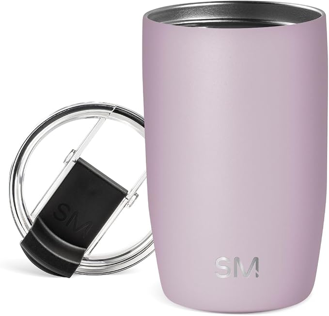 Simple Modern Travel Coffee Mug with Lid | 12oz | Lavender | Voyager Coffee Cup, Coffee Tumbler for Hot & Iced Drinks | Insulated Stainless Steel Travel Mug | Lavender Mist by Unknown