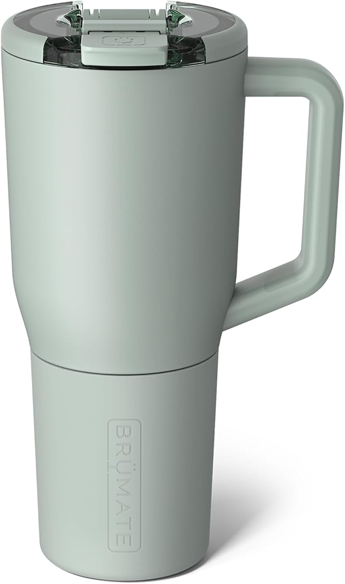 BrüMate Müv - 35oz 100% Leak Proof Insulated Coffee Mug with Handle & Lid - Stainless Steel Coffee Travel Mug - Double Walled Coffee Cup (Sage) by Br%C3%BCMate