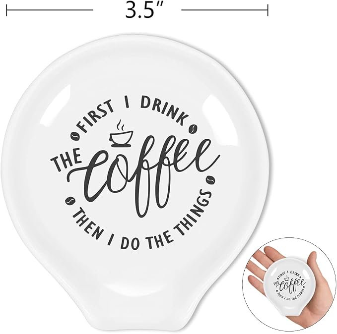 Littlefa Coffee Spoon Rest-Coffee Spoon Holder-Coffee Bar Accessories | Funny Ceramic Coffee Spoon Rest for Coffee Bar Accessories Essentials, Coffee Lovers Gifts - Image 2