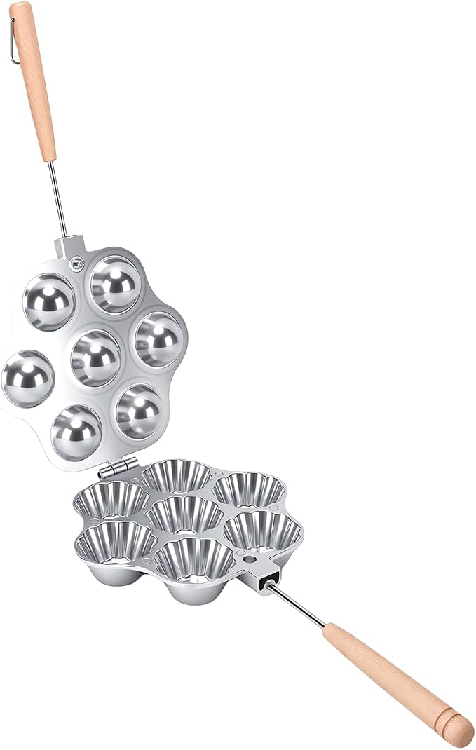 Reusable Quiche Bakeware Aluminum Alloy Mini Tart Pan with Wooden Grip Handles 21 X 43.5cm Fluted Tart Mould 2pcs for Egg Quiche Mince Pie Cheesecake Baking - Image 2
