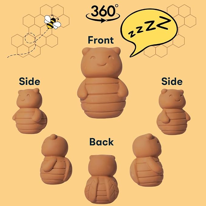 Sifri 3D Brown Sugar Keeper 2-in-1 Set – Terracotta Clay Bee & Spoon Saver Softener – Cute Kitchen Storage & Freshness Holder for Sugar – Gift for Bakers (1, Bee and Spoon) - Image 2