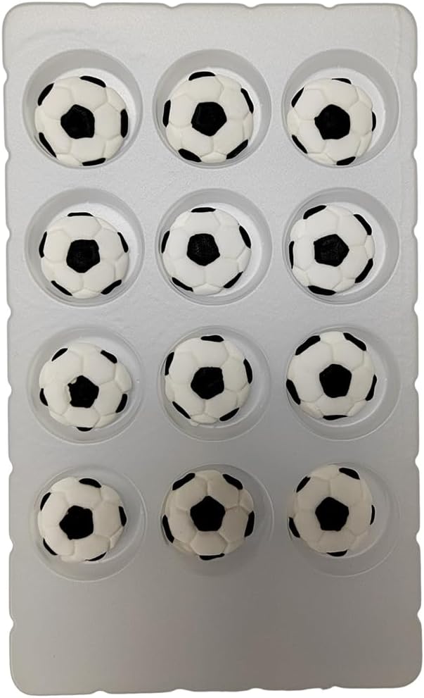 Edible Football Cake Decorations, Edible Soccer Cupcake Toppers, DIY Cake Toppers Icing Frosting Cookie Decorating Birthday Halloween Christmas Supplies - Image 4