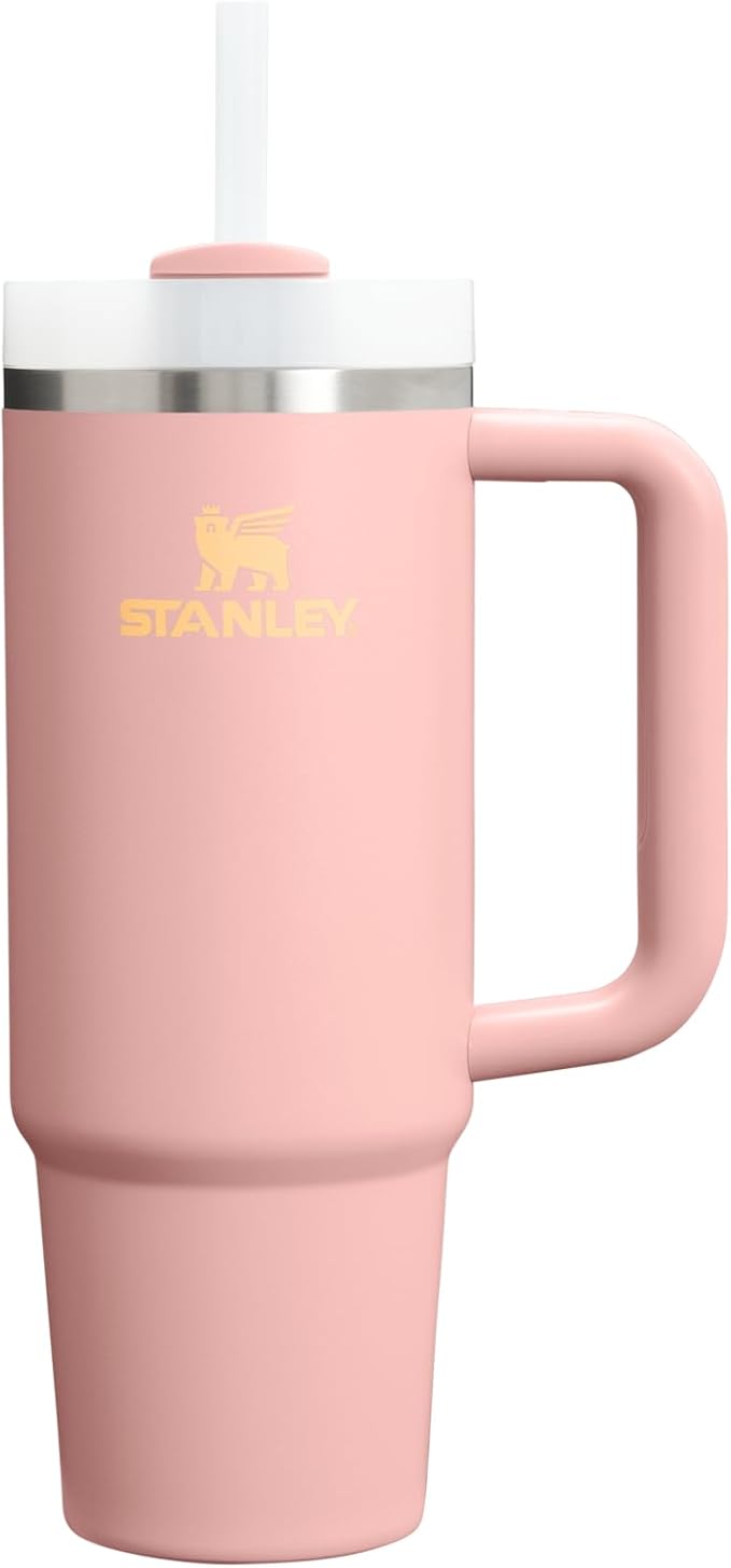 STANLEY Quencher H2.0 Flow State Tumbler, 30 oz, Peach Rose | Handle and Straw | 3-Position Lid | Cup Holder Compatible for Travel | Insulated Stainless Steel Cup | BPA-Free by Unknown