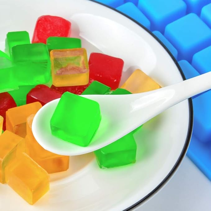 Square Silicone Candy Molds - Mini Silicone Molds for Hard Candy, Chocolate, Gummy, Caramel, Ganache, Ice Cubes (1) - Image 3