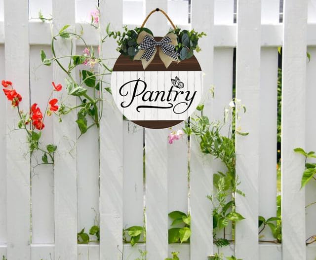 Uptell 12" Farmhouse Pantry Signs Pantry Wall Door Decor Farmhouse Pantry Wall Decoration,Wood Wall Hanging Plaque Sign for Pantry Room Kitchen Decor 12 Inch - Image 6