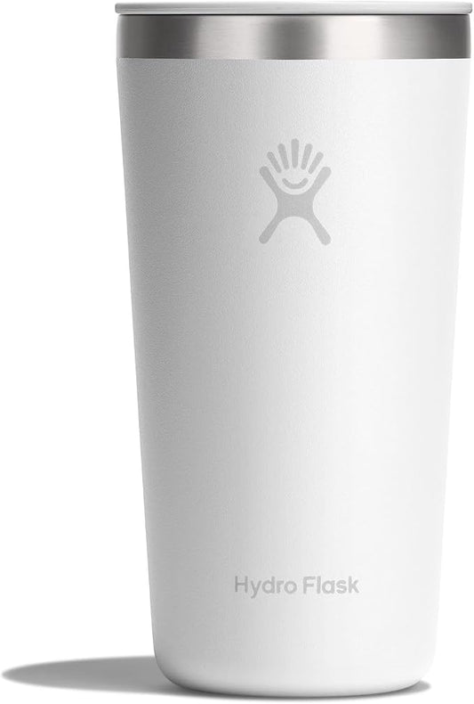 Hydro Flask All Around Tumbler Press-In Lid, Insulated Travel Mug, Stainless Steel Coffee Cup 20 Oz Tonal White by Unknown