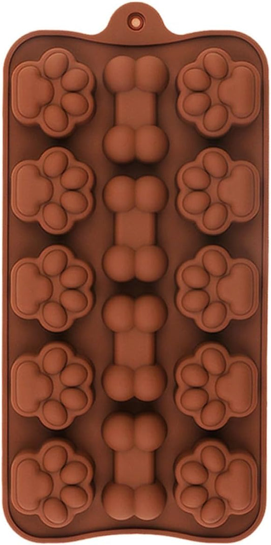 Adorable Silicone Chocolate Mold for DIY Candy Baking Tear- Candy Bar Molds with Cat Claw Bone Shapes Non-stick Silicone Kitchen Bakeware