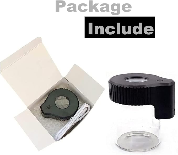 Led Transparent Glass Seal Storage Jar, Light-Up Magnifying Ornamental Glass Bottle (Black) - Image 3