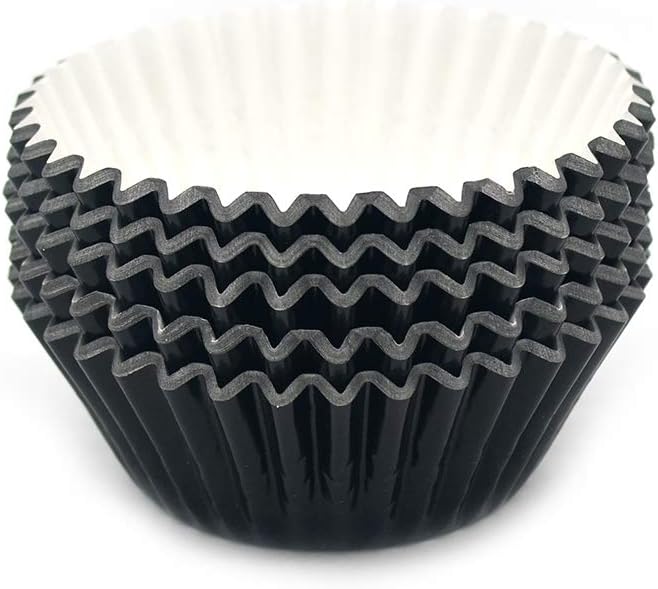 Standard Black Foil Cupcake Liners Muffin Baking Cups for Party and More, 100-Count - Image 5