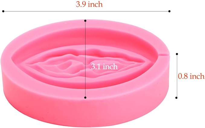 1Pcs 3D Vulva Shape Silicone Mold DIY Baking Mold Chocolate Cake Molds Female Male Organ Fondant Cookie Mould for Cakes Cookie Cupcakes Pink One Size