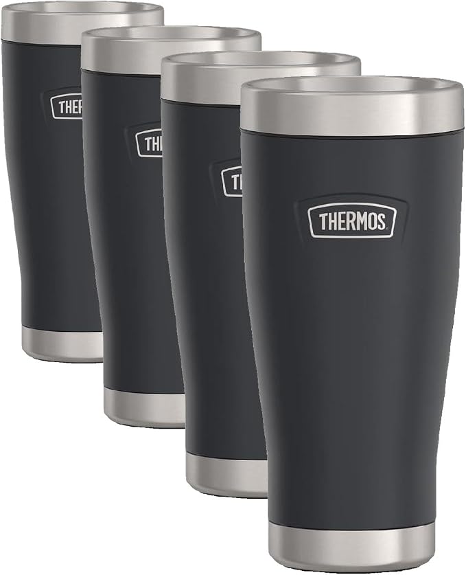 THERMOS ICON SERIES, Stainless Steel Tumbler, Granite, 16 oz (Pack of 4) by Thermos