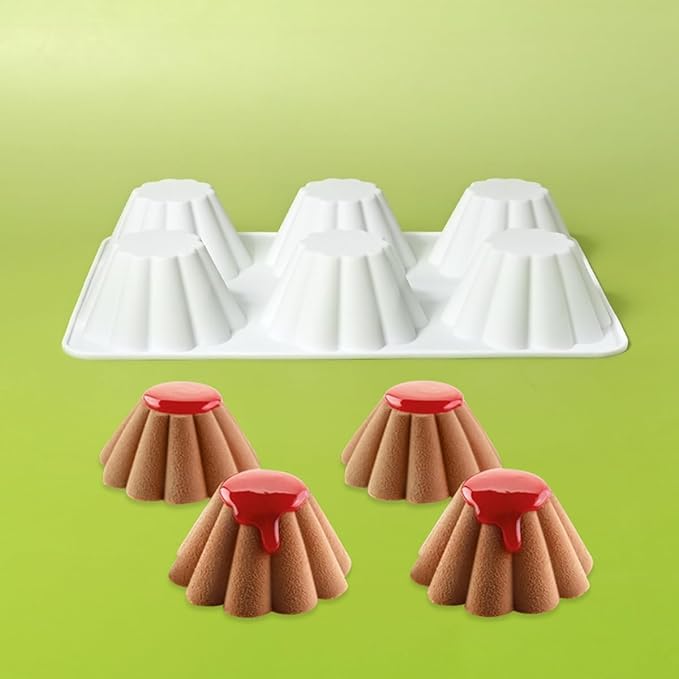 mostsom Cup Shape Silicone Mold, Non-Stick Baking Molds for Chocolate, Cake, Jelly, Dome Mousse Mould, Truffle, Ice Cube, Easy Release & Clean, Perfect for Cake & Dessert Making (H_ Cup)