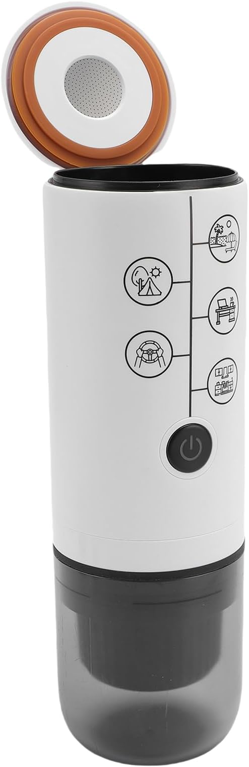 SUNGOOYUE Portable Coffee Machine Cordless Coffee Maker 17 Bar Automatic Brewer with 2600mAh Battery 120ml Water Tank for Road Trips Camping Car Travel Office Home - Image 5