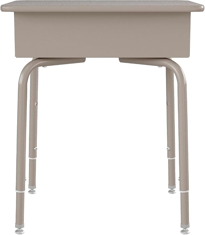 Flash Furniture Billie Student Desk - Gray Granite Open Front School Desk - Silver Metal Frame - 24"W x 18"D Adjustable Height, Durable for School or Remote Learning - Image 8