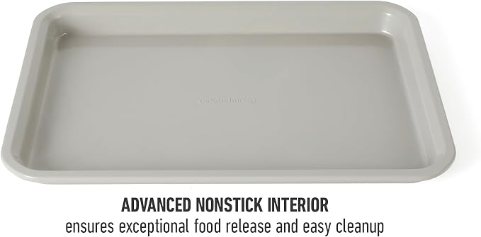 Calphalon alphalon Legacy 15 x 10 Inch PFA Free Nonstick Cookie Sheet Baking Pan in Taupe, Durable Heavy Gauge Steel Bakeware for Even Heating, Oven Safe Baking Tray for Cookies - Image 5