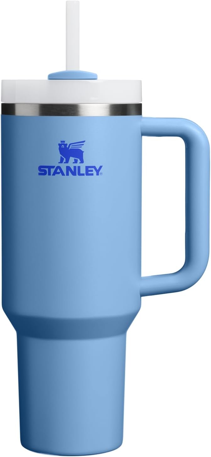 STANLEY Quencher H2.0 Flow State Tumbler, 40 oz, Blue Sky | Handle and Straw | 3-Position Lid | Cup Holder Compatible for Travel | Insulated Stainless Steel Cup | BPA-Free by Unknown