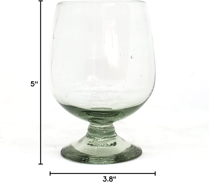 Clear 11 oz Large Cognac Glasses (set of 6), Recycled Glass, Lead-free, Toxin-Free (11 oz Large Cognac) - Image 5