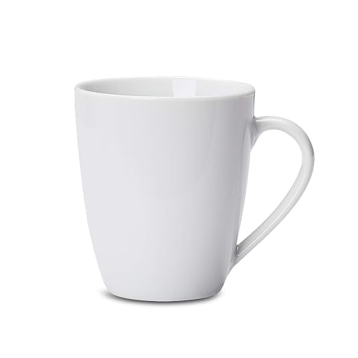 Amazon Basics Porcelain Heat Resistant Coffee Mugs, Microwave and Oven Safe, 12 oz, White, 12 Count - Image 2