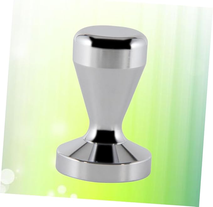 BESPORTBLE Professional Stainless Steel Coffee Tamper Flat Base Ergonomic Grip Espresso Bean Press Tool for Even Extraction Compatible with All Machines