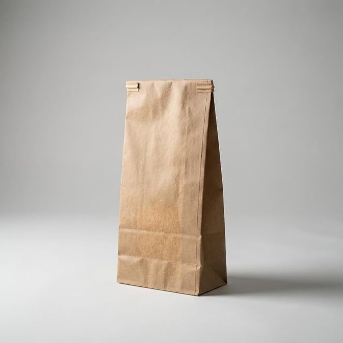 AwePackage Compostable Natural Kraft Paper Tin Tie Bag with Window (50, 14-16 oz) - Image 4