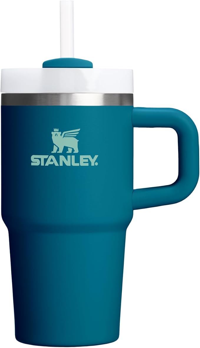 STANLEY Quencher H2.0 Flow State Tumbler, 20 oz, Coastal Teal | Handle and Straw | 3-Position Lid | Cup Holder Compatible for Travel | Insulated Stainless Steel Cup | BPA-Free by Unknown
