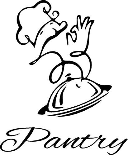 Chef's Pantry Vinyl Door Decal- Kitchen Decor (Grey, 16"x20") by CreativeSignsnDesigns