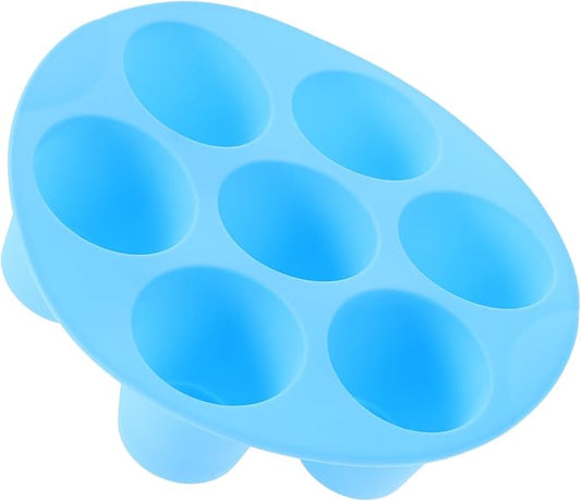 Healifty Silicone Non-stick Muffin Cake Mold Baking Tray for Air Fryer and Oven Small Blue Cupcake Pan Food-grade Material for Muffins Cakes Brownies and Chocolate Desserts