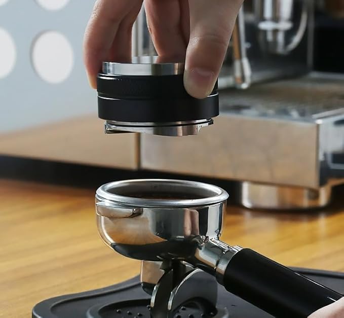 Coffee Dispenser and Tamping Machine, Dual Head Coffee Scaler for, Depth Adjustable, Professional Espresso Manual Tamping Machine (53mm)