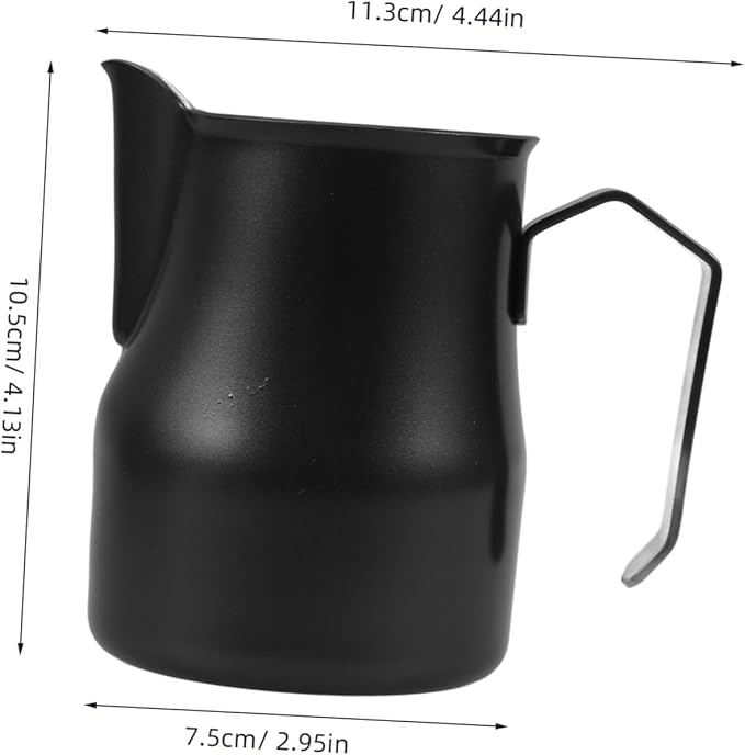 Stainless Steel Milk Frother Pitcher Thickened Metal Milk Frothing Cup with Precision Spout for Espresso Machine Accessories Coffee Bar Tool for Latte Art and Steaming