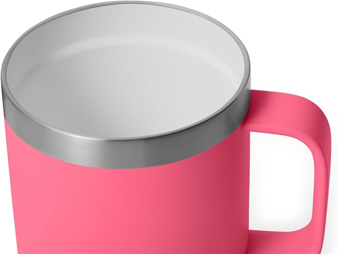 YETI Rambler 10 oz Ceramic Lined Stackable Mug, Vacuum Insulated, Stainless Steel with MagSlider Lid, Tropical Pink - Image 5