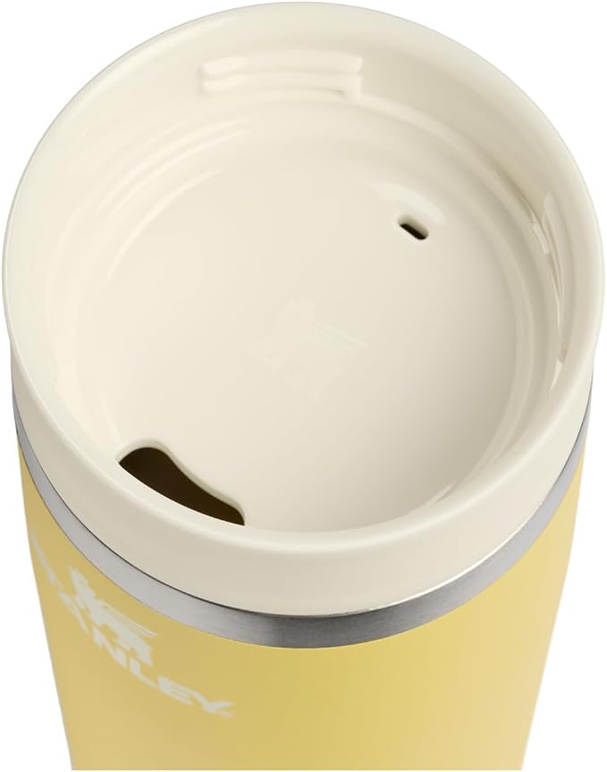 STANLEY Cafe To Go Travel Mug 20 oz | Leakproof Two-Part Drink Through Lid | Tumbler Cup for Coffee, Tea and Drinks | Insulated Stainless Steel Coffee Mug | BPA-Free | Daffodil - Image 4