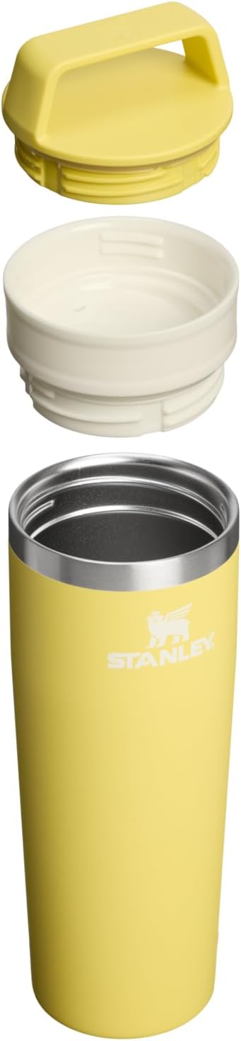 STANLEY Cafe To Go Travel Mug 20 oz | Leakproof Two-Part Drink Through Lid | Tumbler Cup for Coffee, Tea and Drinks | Insulated Stainless Steel Coffee Mug | BPA-Free | Daffodil - Image 2