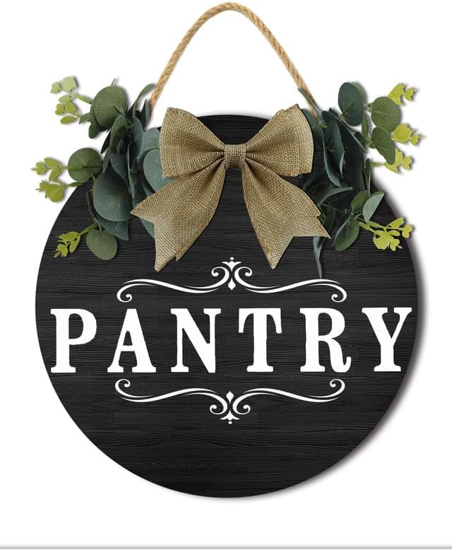 Pantry Signs Wall Art, Farmhosue Pantry Wall Decor, Rustic Wood Wall Hanging Plaque for Pantry Room Decor, Christmas Gift for Home 11" by Ymaotrade