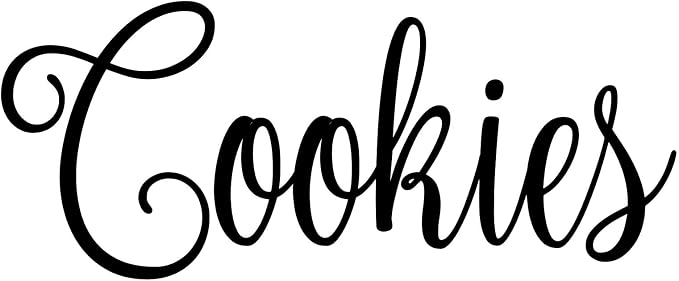 Cookies 5w x 2h Label | Kitchen Pantry Organization | Die Cut Vinyl Decal | Black Fancy Font (Sticker Only) by MinglewoodTrading
