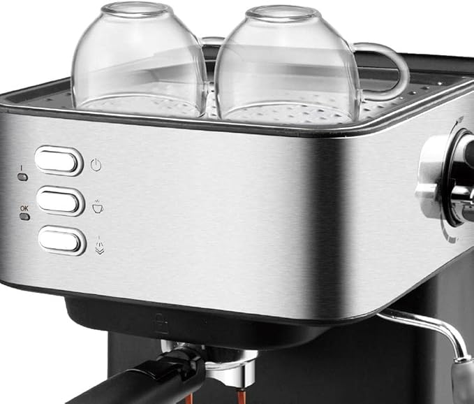 Stainless Steel Coffee Machine with 1.6L Water for Office - Image 4