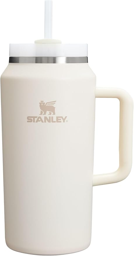 STANLEY Quencher H2.0 Flow State Tumbler, 64 oz, Cream 2.0 | Handle and Straw | 3-Position Lid | Large Capacity for Travel & Sports| Insulated Stainless Steel Cup | BPA-Free by Unknown