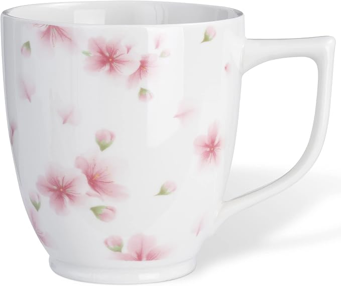 Ceramic Coffee Mug - Cherry Blossom Cup, 15 oz Froal Mug for Coffee Milk Latte, Christmas Mothers Valentine Day Gifts for Women - Image 8