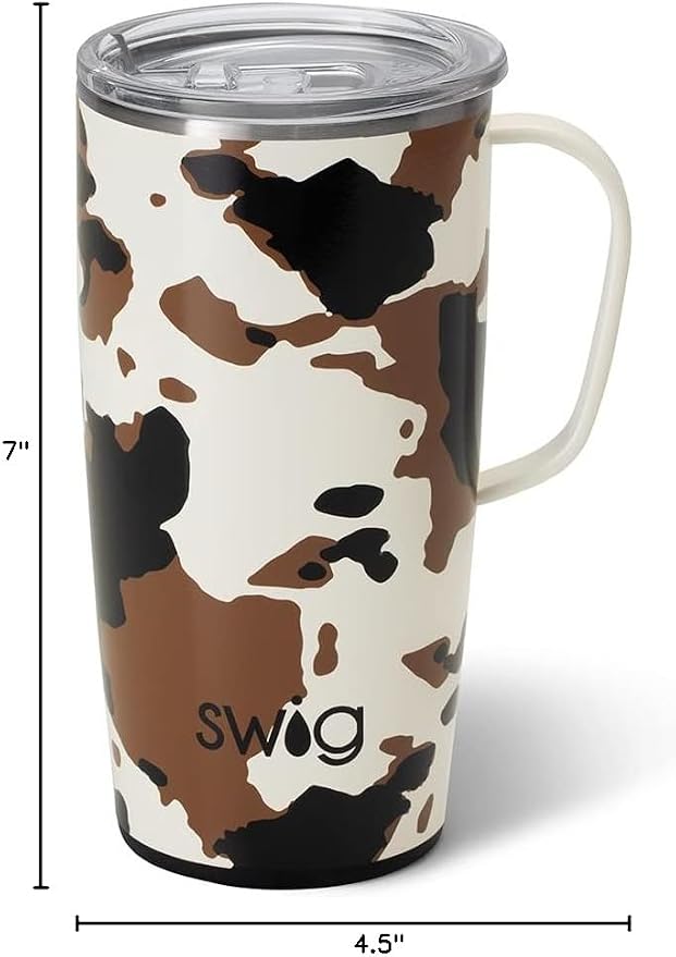 Swig Life 22oz Insulated Travel Mug with Handle & Lid, Hayride | Triple Insulated Stainless Steel - Handle & Lid Included - Keeps Coffee Hot or Cold - Cup Holder Friendly - Image 7