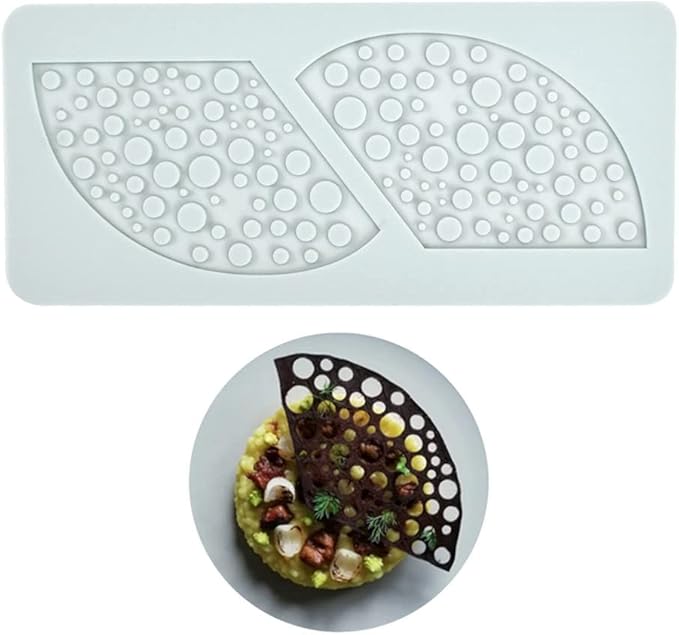 Hollow Sector Fondant Mold 2 Cavity 3D Sector Pattern Silicone Mould Chocolate Candy Sugar Craft Cake Decor Fondant Mould for Party Food Gift Decorations
