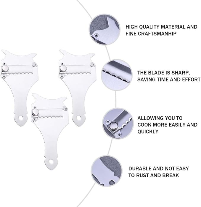 Luxshiny 3pcs Stainless Steel Truffle Cutter and Chocolate Slicer with Sharp Blade for Precise Slicing, Sturdy Silver Vegetable Peeler Tool for Kitchen Baking Supplies and Food Preparation - Image 6
