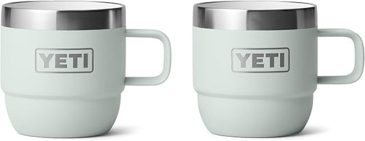 YETI Rambler 6 oz Stackable Mug, Stainless Steel, Vacuum Insulated Espresso/Coffee Mug, 2 Pack by Unknown